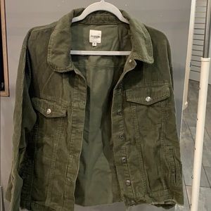 Green corduroy jacket